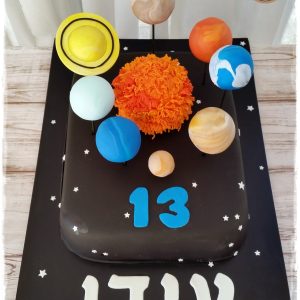 עוגת מערכת השמש בר מצווה